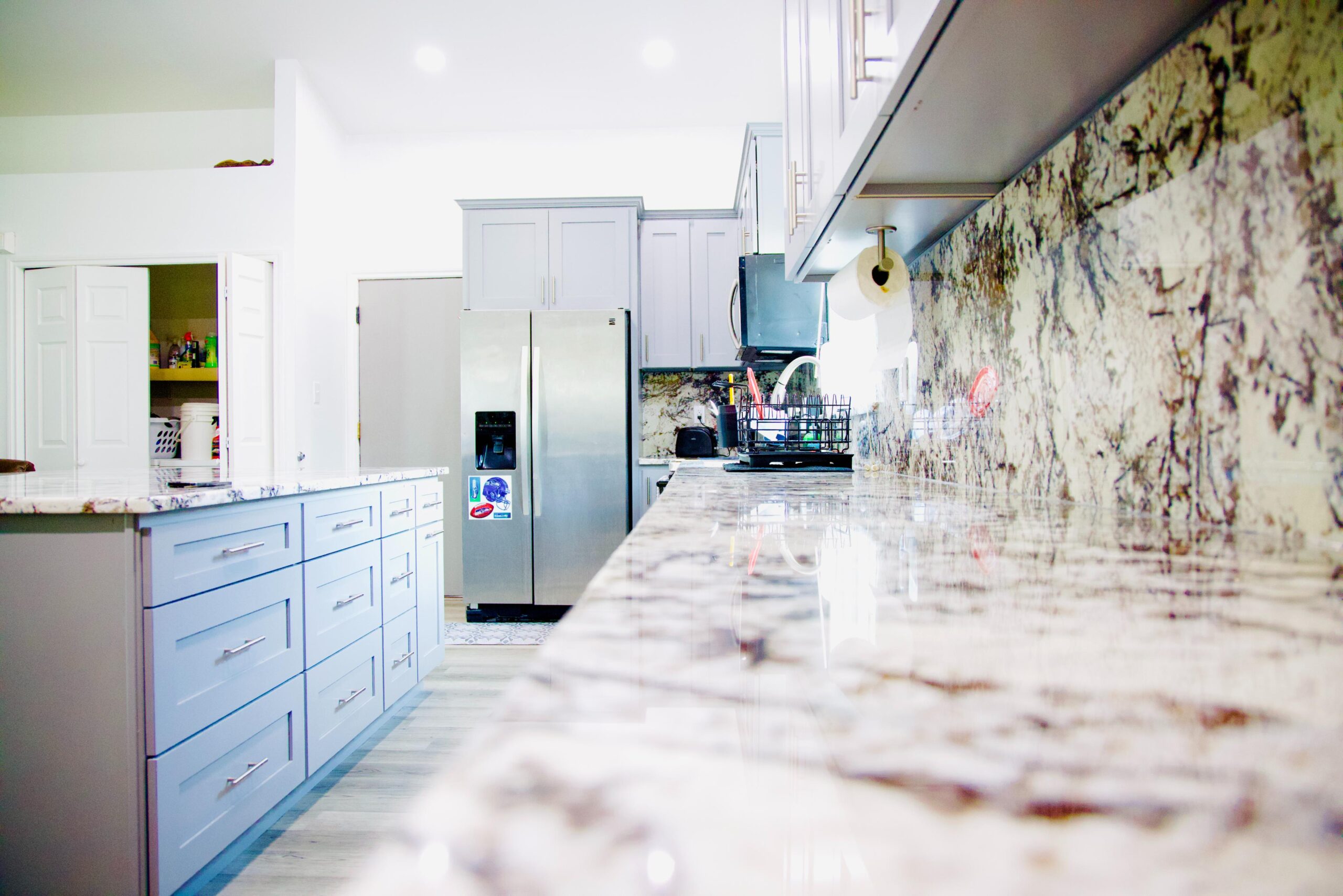 Kitchen remodel photo with finished materials