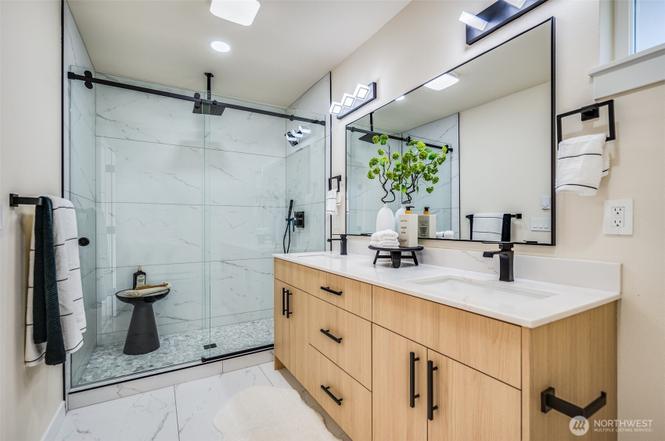 Bathroom vanity remodel project by RF Remodel