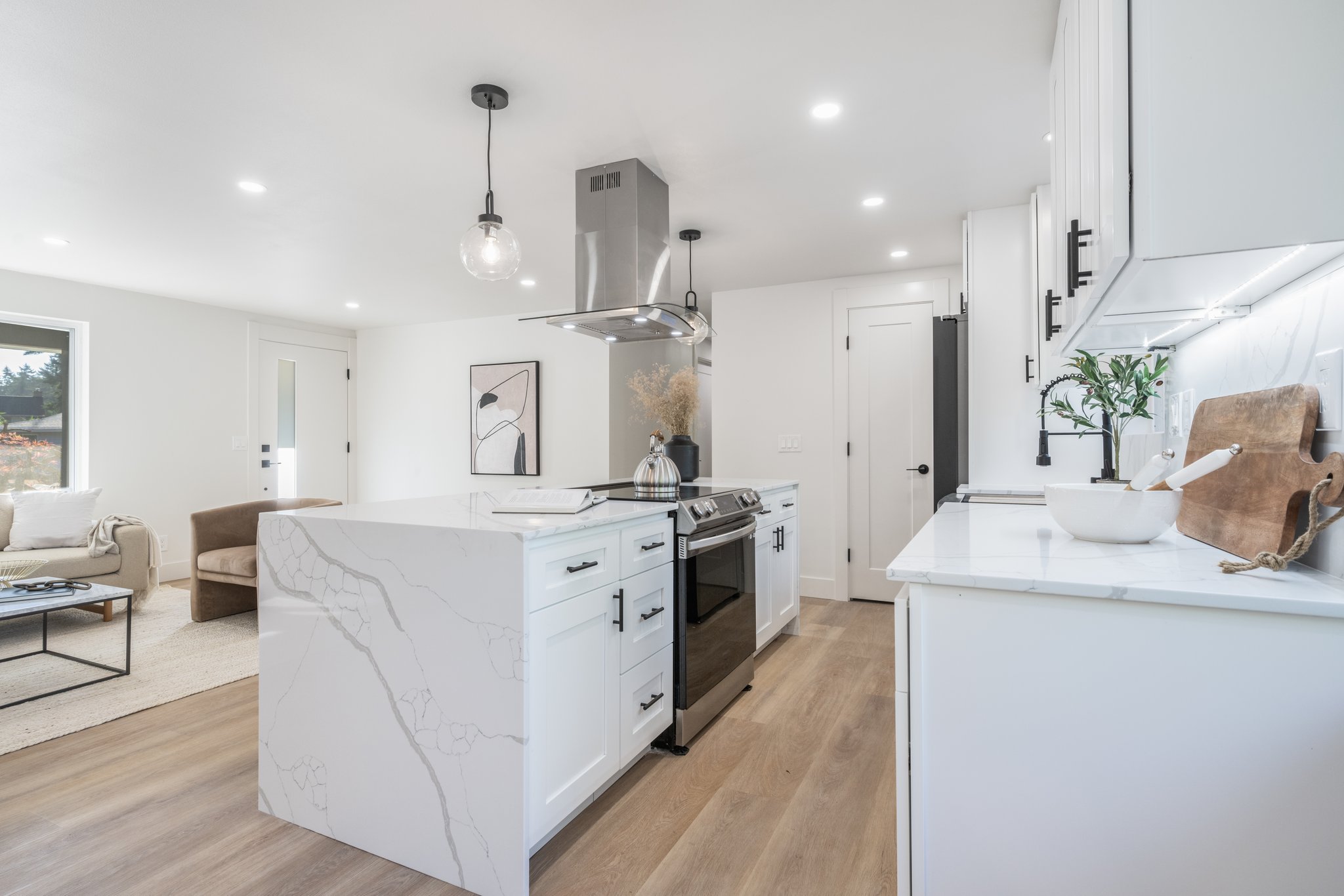Federal Way kitchen remodel photo with cabinets and island