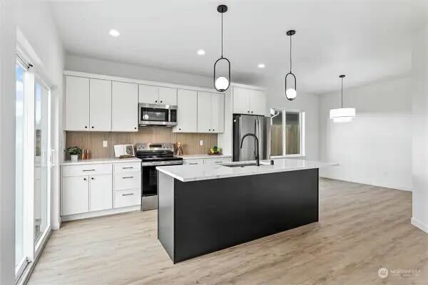 Kitchen remodel project photo showing finished materials